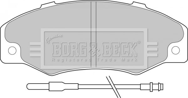BORG & BECK Комплект тормозных колодок, дисковый тормоз BBP1078